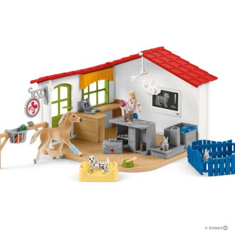 Schleich KLINIKA WETERYNARYJNA ZE ZWIERZĘTAMI (Schleich 42502)