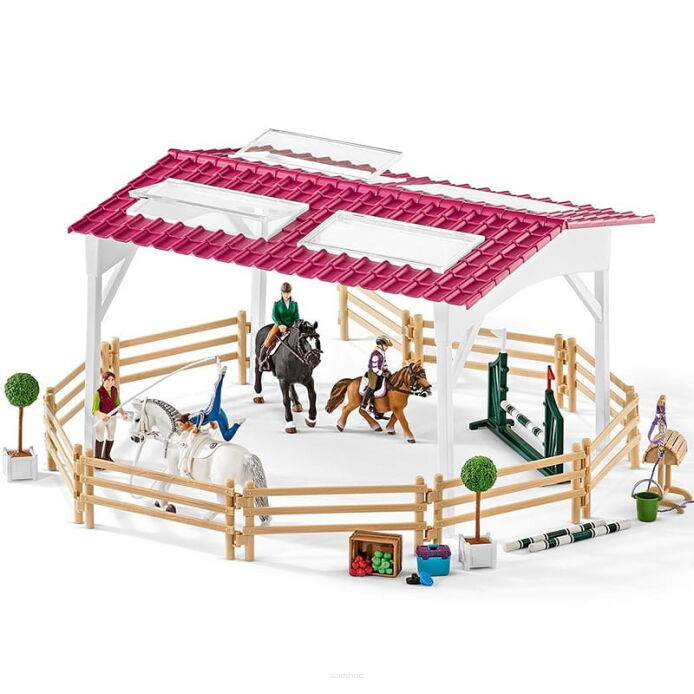 Schleich SZKOŁA JEŹDZIECKA Z JEŹDŹCAMI I KOŃMI (Schleich 42389)