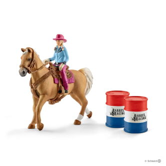 Schleich KOWBOJKA W WYŚCIGU PRZEZ BECZKI (Schleich 41417)