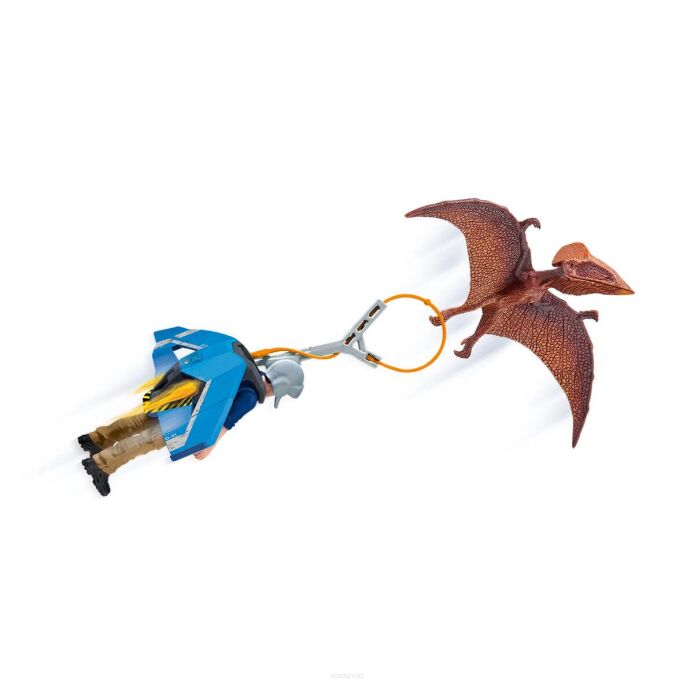 Schleich  POŚCIG Z PLECAKIEM ODRZUTOWYM Dinosaurs (Schleich 41467)