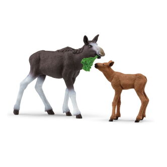 Schleich ŁOŚ I CIELĘ Wild Life (Schleich 42629)