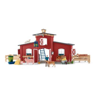 Schleich DUŻA STODOŁA ZE ZWIERZĘTAMI I AKCESORIAMI Farm World (Schleich 42606)