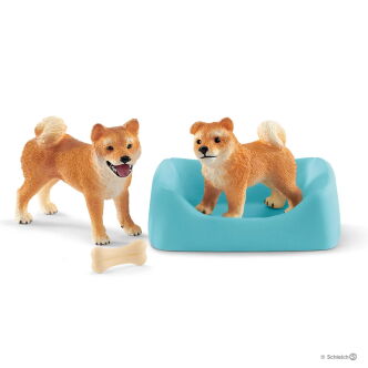 Schleich SHIBA INU MATKA I SZCZENIĘTA (Schleich 42479)