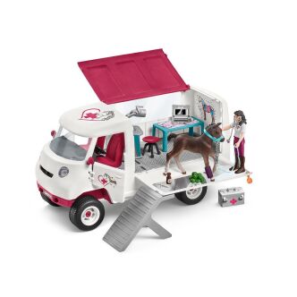 Schleich MOBILNA LECZNICA DLA ZWIERZĄT ZE ŹREBIĘCIEM RASY HANOWERSKIEJ Horse Club (Schleich 42439)