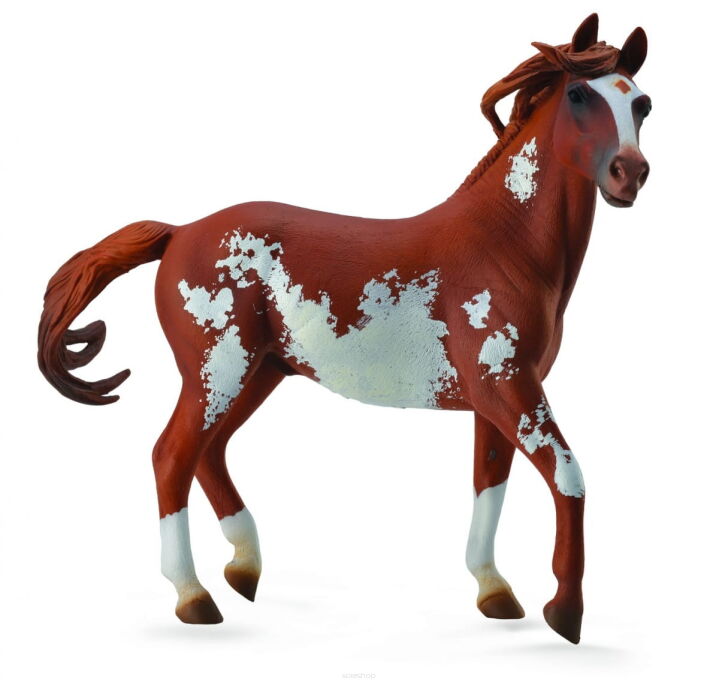 COLLECTA 88713 OGIER MUSTANG KASZTANOWATY OVERO DE LUXE 1:12 /  MUSTANG STALLION CHESTNUT OVERO