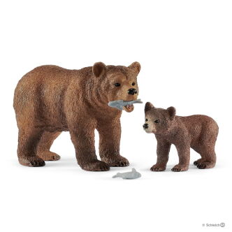 Schleich MATKA GRIZZLY Z MAŁYM NIEDŹWIEDZIEM (Schleich 42473)