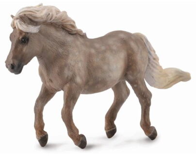 COLLECTA 88606 KUC SZETLANDZKI KLACZ MAŚCI SREBRNEJ JABŁKOWITEJ M / SHETLAND PONY SILVER DAPPLE