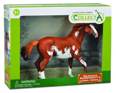COLLECTA 89806 OGIER MUSTANG KASZTANOWATY OVERO DELUXE SKALA 1:12 W OPAKOWANIU / MUSTANG STALLION CHESTNUT OVERO