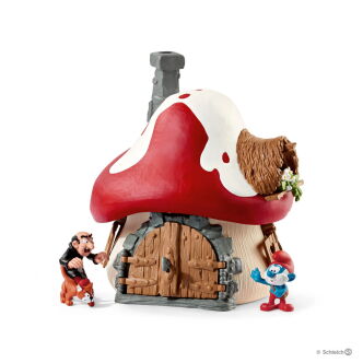 Schleich DOMEK SMERFÓW + 2 FIGURKI (Schleich 20803)