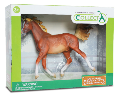 COLLECTA 88538 KOŃ ARABSKI KASZTANOWATY W OPAKOWANIU PREZENTOWYM DELUXE SKALA 1:12 / ARABIAN STALLION CHESTNUT WITH BOX – DELUXE 1:12 SCALE