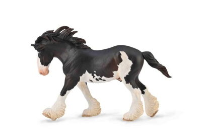 COLLECTA 88981 KOŃ CLYDESDALE OGIER KARY SABINO XL / CLYDESDALE STALLION BLACK SABINO