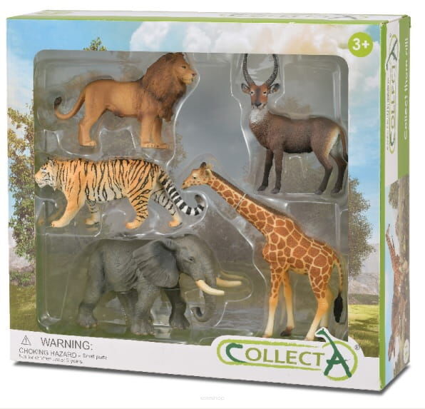 COLLECTA 89992 ZWIERZĘTA Z SAFARI 5 SZTUK WINDOWBOX