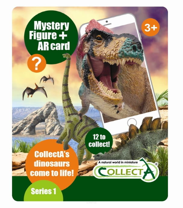 COLLECTA A1147 SASZETKA Z WIRTUALNĄ RZECZYWISTOŚCIĄ DINOZAURY SERIA 1/  AR DINOSAURS